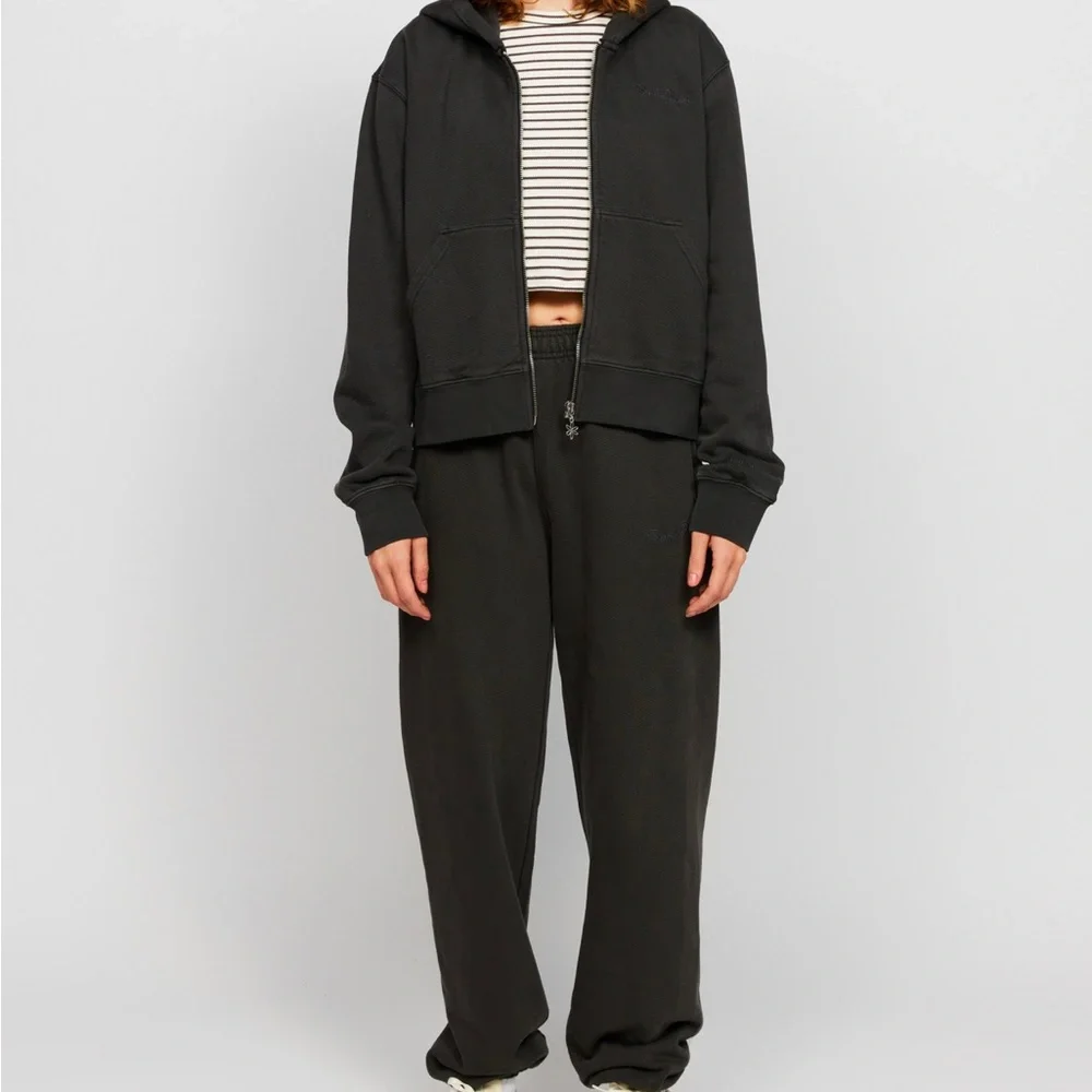 Samii Ryan Black Stone Wash Zip-Up Hoodie NWT - Picture 2 of 9